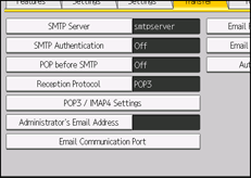 Operation panel screen illustration