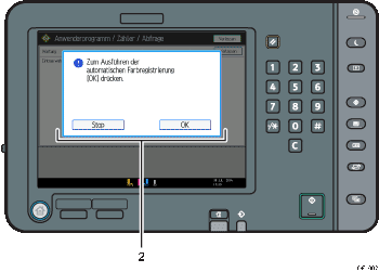 Nummerierte Abbildung des Bedienfelds