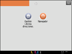 Ilustración de la pantalla panel de mandos