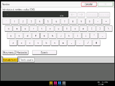 Ilustración de la pantalla panel de mandos