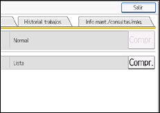 Ilustración de la pantalla panel de mandos