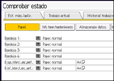 Ilustración de la pantalla panel de mandos