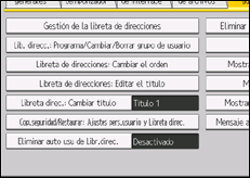 Ilustración de la pantalla panel de mandos