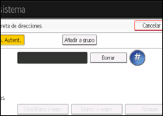 Ilustración de la pantalla panel de mandos