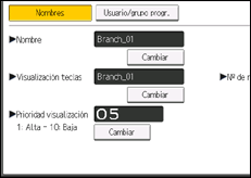 Ilustración de la pantalla panel de mandos