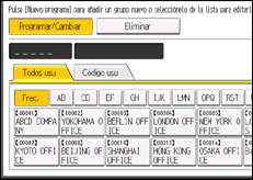 Ilustración de la pantalla panel de mandos