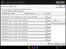 Ilustración de la pantalla panel de mandos