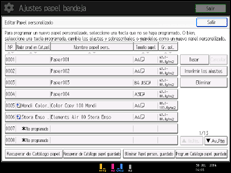 Ilustración de la pantalla panel de mandos