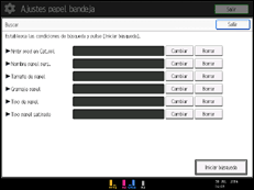 Ilustración de la pantalla panel de mandos