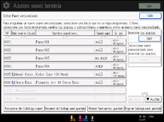 Ilustración de la pantalla panel de mandos