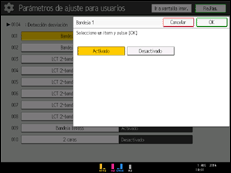 Ilustración de la pantalla panel de mandos