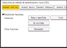 Ilustración de la pantalla panel de mandos