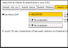 Ilustración de la pantalla panel de mandos
