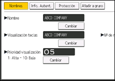 Ilustración de la pantalla panel de mandos
