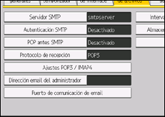 Ilustración de la pantalla panel de mandos
