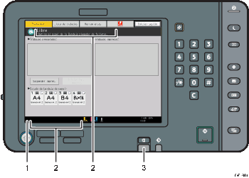 Ilustración del panel de mandos, ilustración con llamadas numeradas