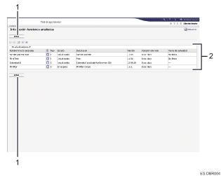 Ilustración de llamada numerada de ilustración de pantalla del explorador Web
