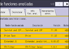 Ilustración de la pantalla panel de mandos