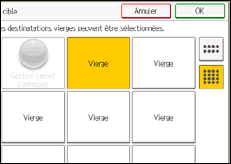 Illustration de l'écran du panneau de commande