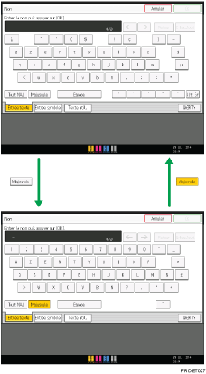 Illustration des touches