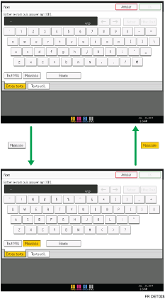 Illustration des touches