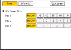 Illustration de l'écran du panneau de commande