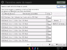 Illustration de l'écran du panneau de commande