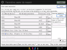 Illustration de l'écran du panneau de commande