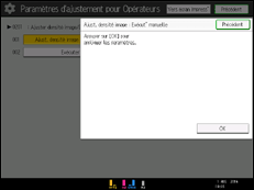 Illustration de l'écran du panneau de commande