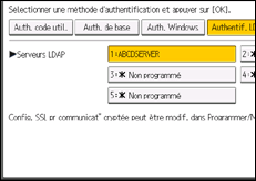 Illustration de l'écran du panneau de commande