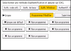 Illustration de l'écran du panneau de commande