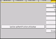 Illustration de l'écran du panneau de commande