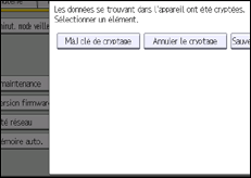 Illustration de l'écran du panneau de commande