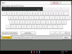 Illustrazione della schermata sul pannello di controllo