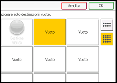 Illustrazione della schermata sul pannello di controllo