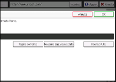 Illustrazione della schermata sul pannello di controllo
