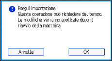 Illustrazione della schermata sul pannello di controllo