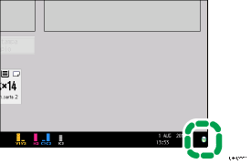 Illustrazione della schermata sul pannello di controllo