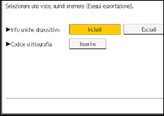 Illustrazione della schermata sul pannello di controllo