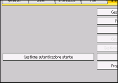 Illustrazione della schermata sul pannello di controllo