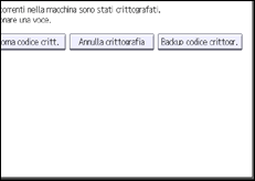 Illustrazione della schermata sul pannello di controllo