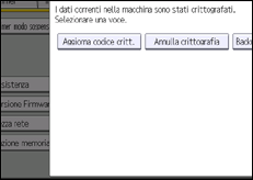 Illustrazione della schermata sul pannello di controllo