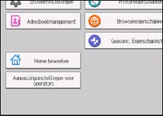 Schermafbeelding bedieningspaneel