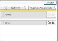Schermafbeelding bedieningspaneel