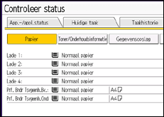 Schermafbeelding bedieningspaneel