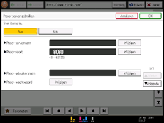 Schermafbeelding bedieningspaneel