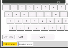 Schermafbeelding bedieningspaneel