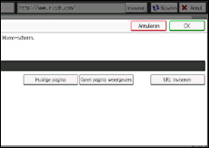 Schermafbeelding bedieningspaneel