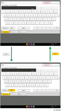 Afbeelding van de toetsen