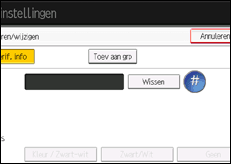 Schermafbeelding bedieningspaneel